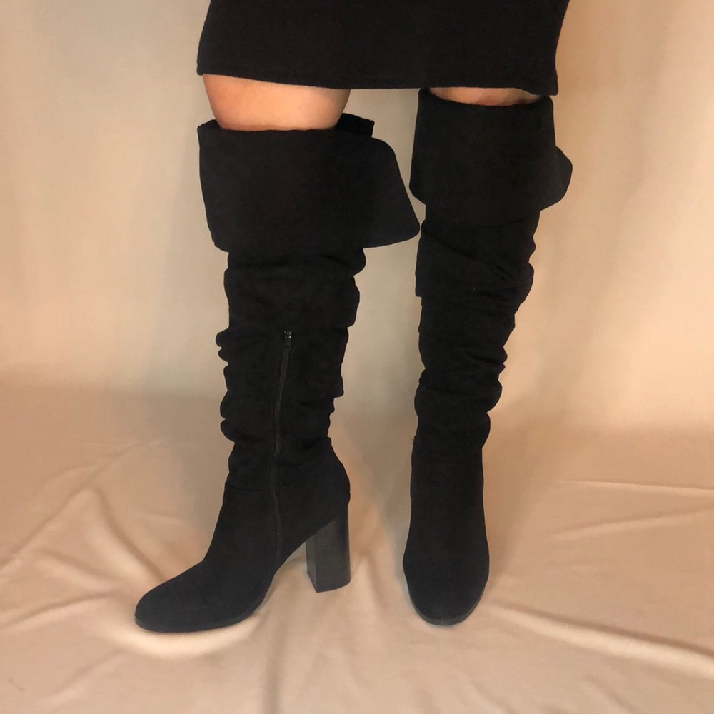 Bamboo Black Lonng Boots Size 10 - Picture 2 of 7